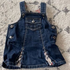 Baby Girl Burberry overall denim dress 18m